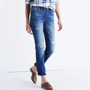 Madewell The Slim Boyjean Jeans Distressed Size 24